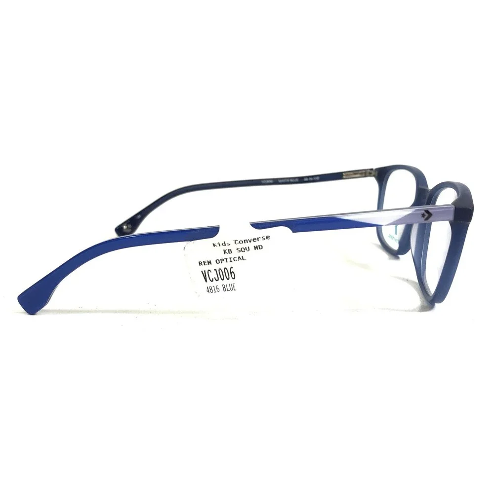 Converse Kids Eyeglasses Frames VCJ006 MATTE BLUE Square Full Rim 48-16-130